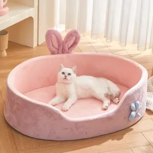 1pcs Four Seasons Thickened Deep Sleeping Pet Bed - Super Cute Pink Dog Bed, Cat Nest for Small and Medium Pets, Cama Para Perros
