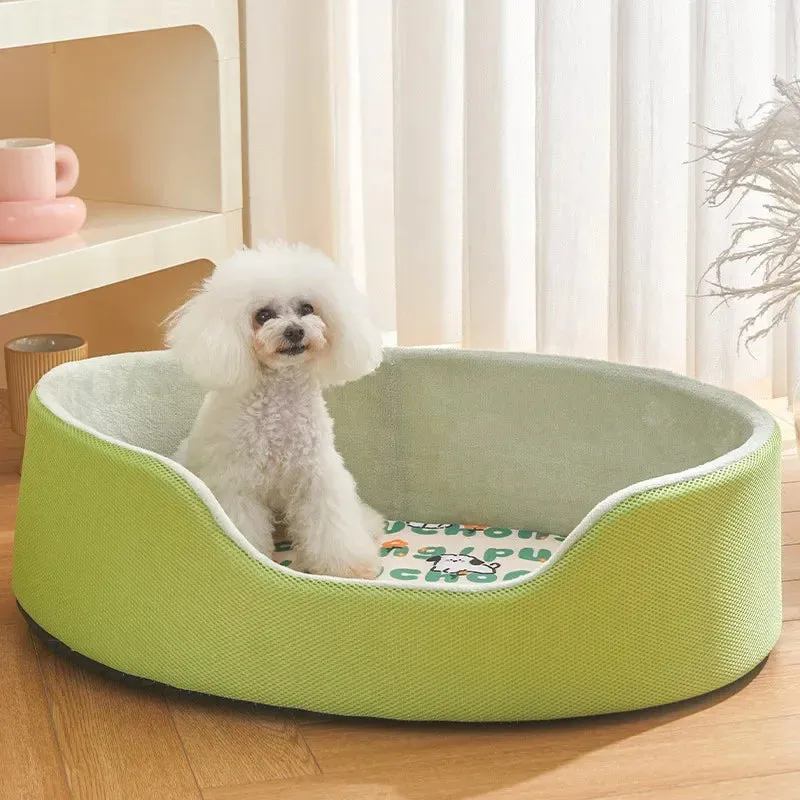 1pcs Four Seasons Thickened Deep Sleeping Pet Bed - Super Cute Pink Dog Bed, Cat Nest for Small and Medium Pets, Cama Para Perros