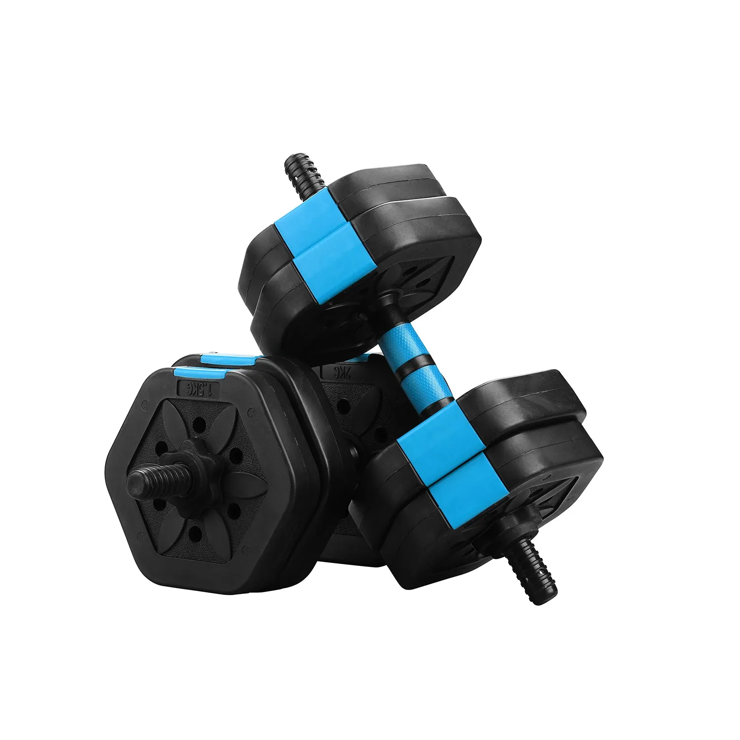 2-in-1 Adjustable Gym Workout Dumbbell Set with Connecting Rod