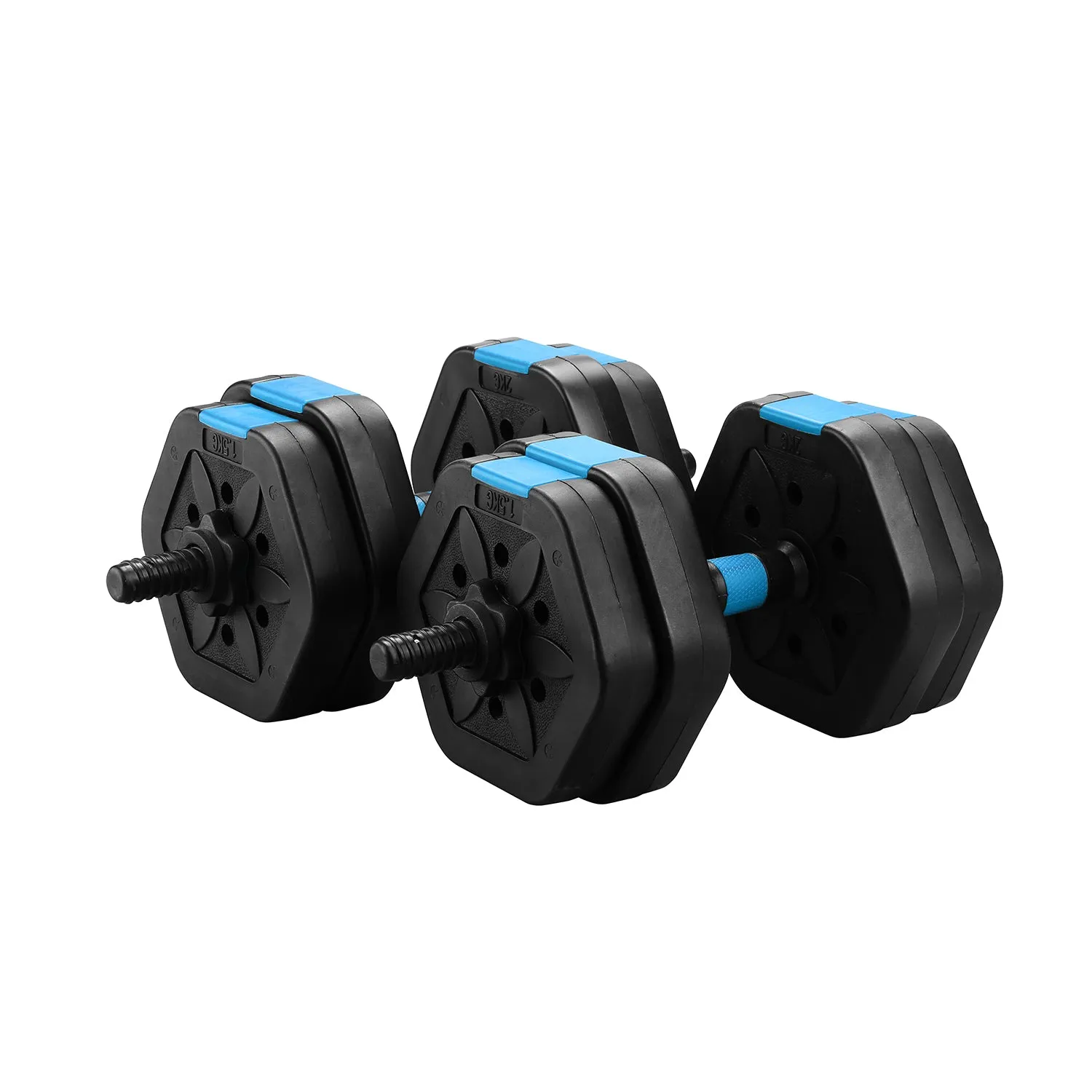 2-in-1 Adjustable Gym Workout Dumbbell Set with Connecting Rod