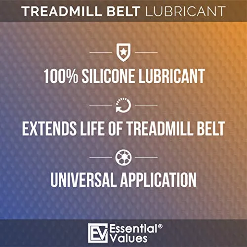 2 Pack Essential Values Treadmill Belt Lubricant - 100% Silicone Universal Treadmil Belt Lube, Made in USA