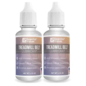 2 Pack Essential Values Treadmill Belt Lubricant - 100% Silicone Universal Treadmil Belt Lube, Made in USA