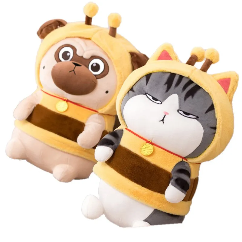 30/50cm Kawaii Sleeping Pillow Cute Cat Doll Plush Toy