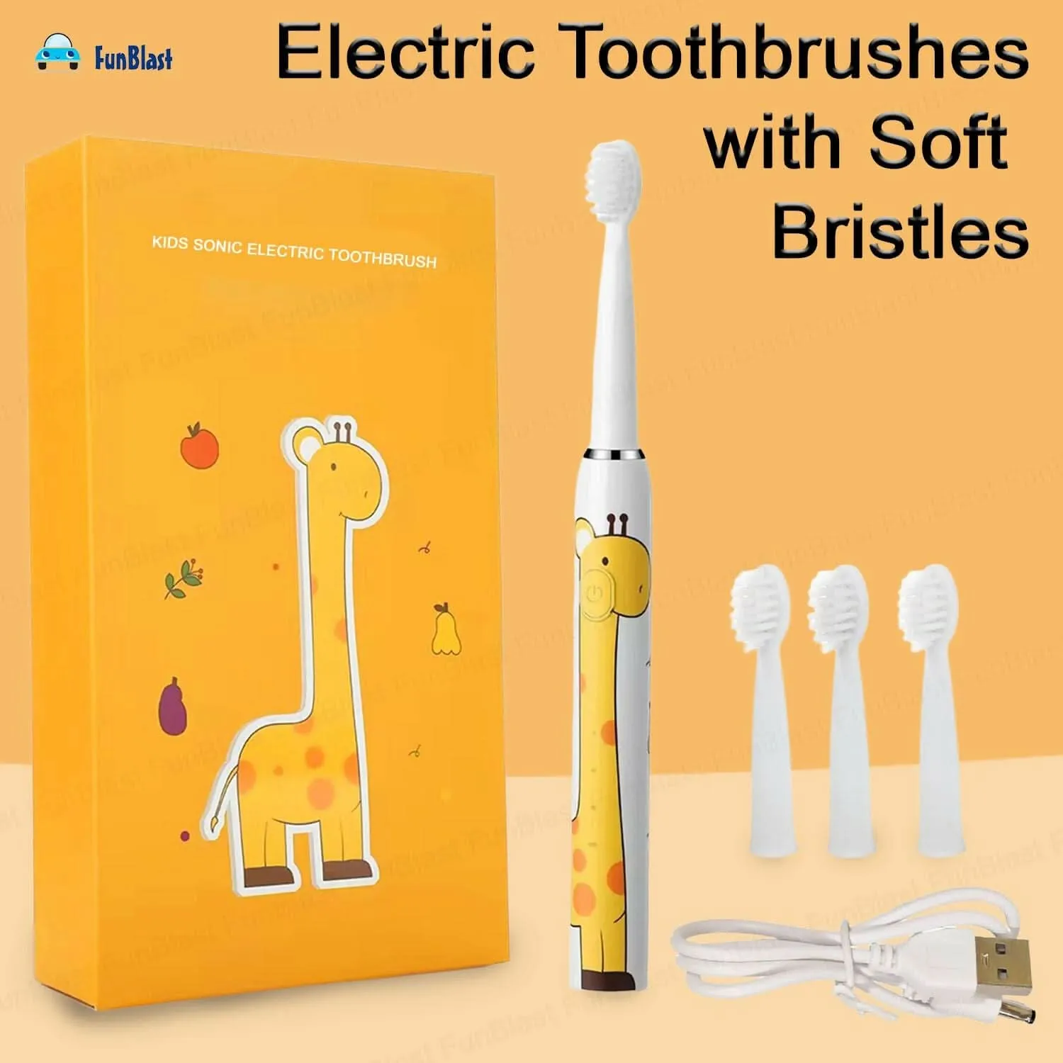Animal Theme Electric Toothbrush For Kids