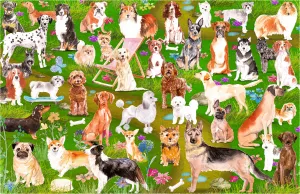 At The Dog Park (500 Piece Wooden Jigsaw Puzzle)