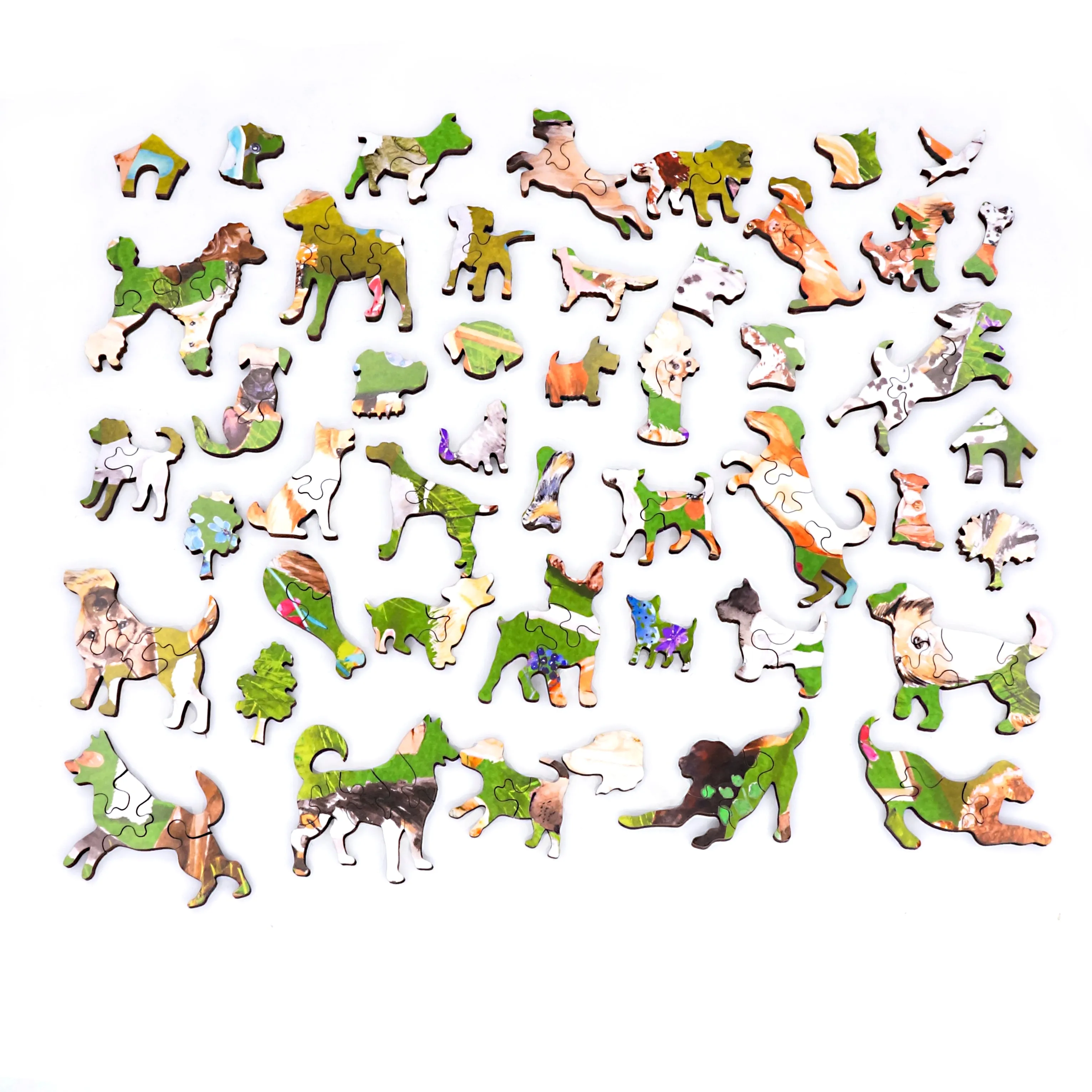 At The Dog Park (500 Piece Wooden Jigsaw Puzzle)
