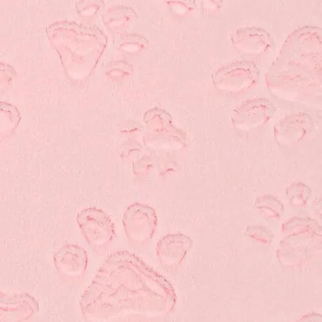 Blush Embossed Paw Minky Pet Blanket - Pink Dog Blanket - Personalized