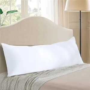 CAN Long Bed Pillow, Breathable Side Pillow, Maternity Pillow, White