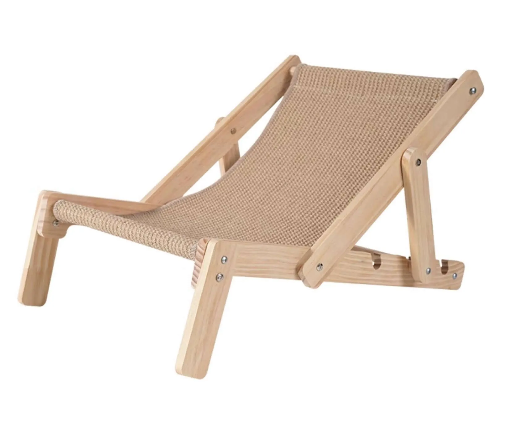 Cat Hammock Bed Modern Lounge Chair Wooden Sisal Durable for Cat under20kg