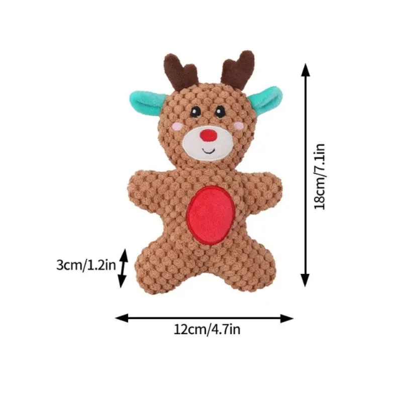 Christmas Dog Plush Squeak Toy Set – Festive & Fun for Pets