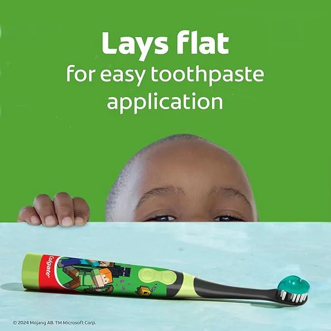 Colgate Kids Electric Battery Powered Toothbrush Extra Soft, Minecraft
