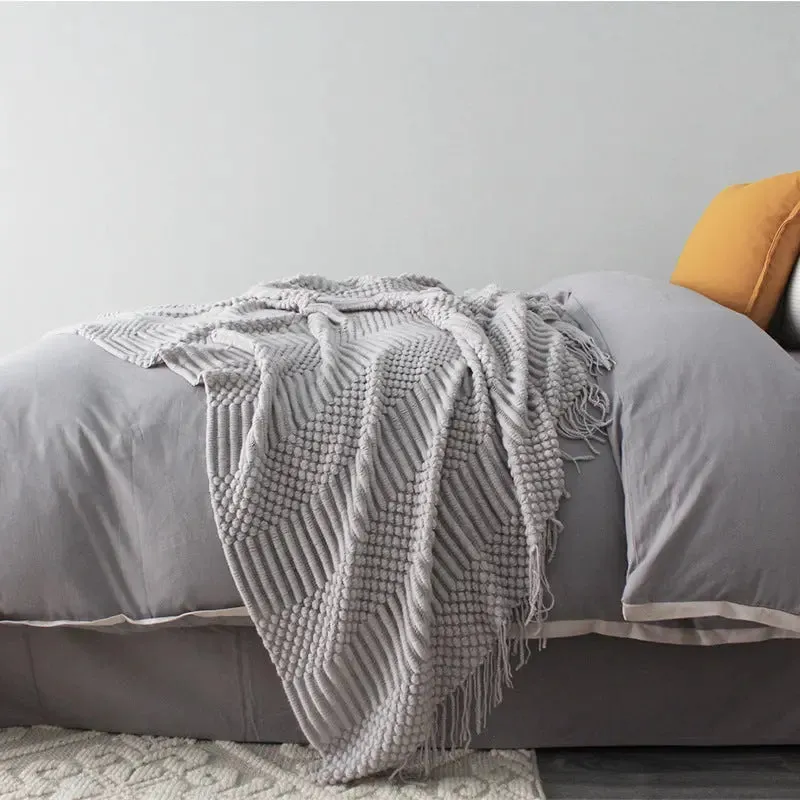 Cozy Knitted Sofa Blanket