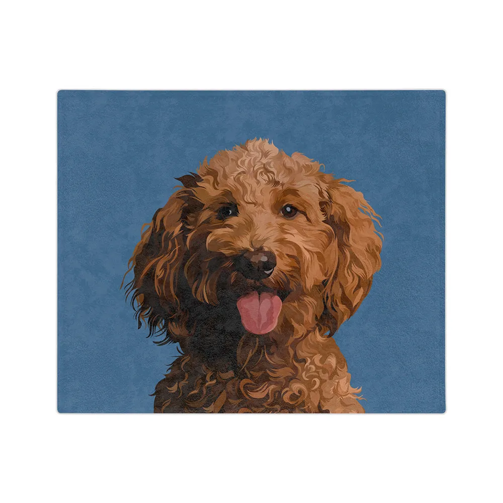 Customized Pet Art Blanket Hand Illustration 1 Pet