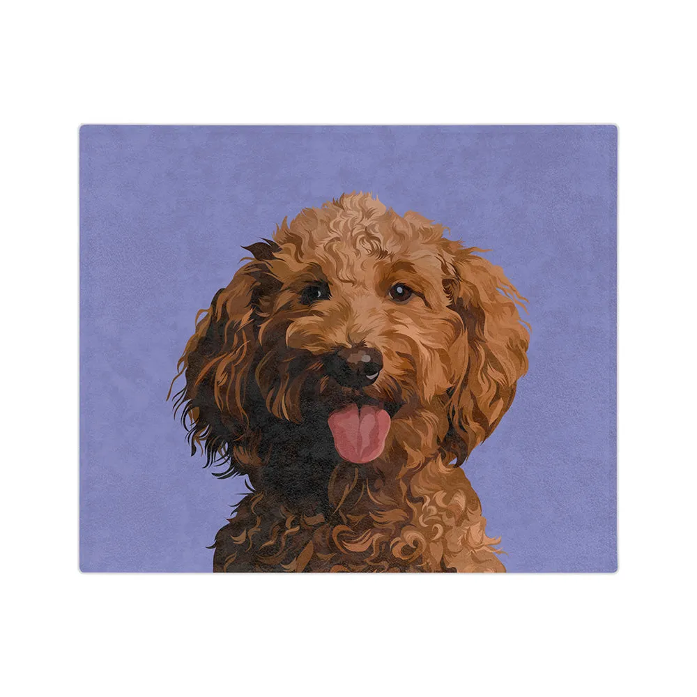 Customized Pet Art Blanket Hand Illustration 1 Pet
