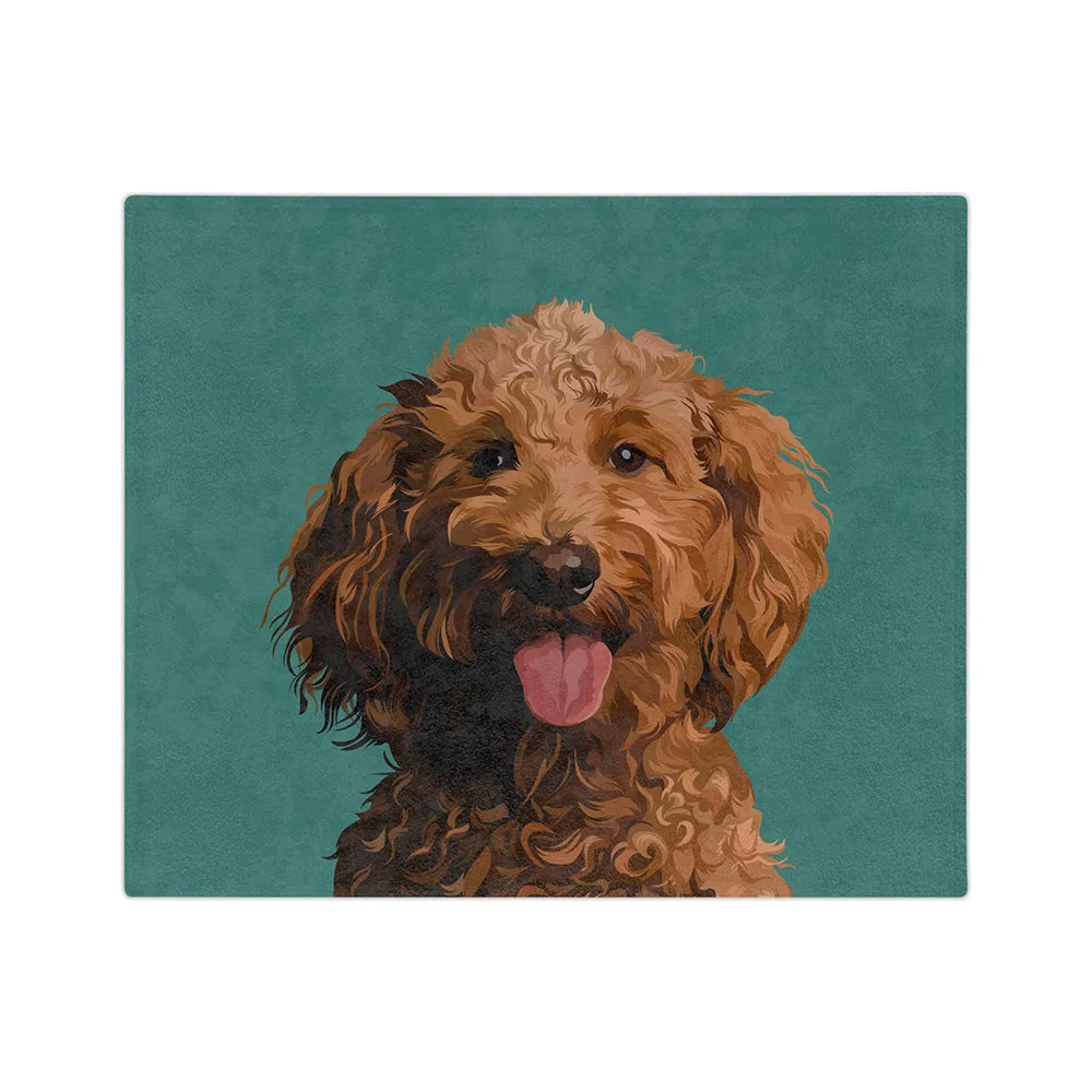 Customized Pet Art Blanket Hand Illustration 1 Pet