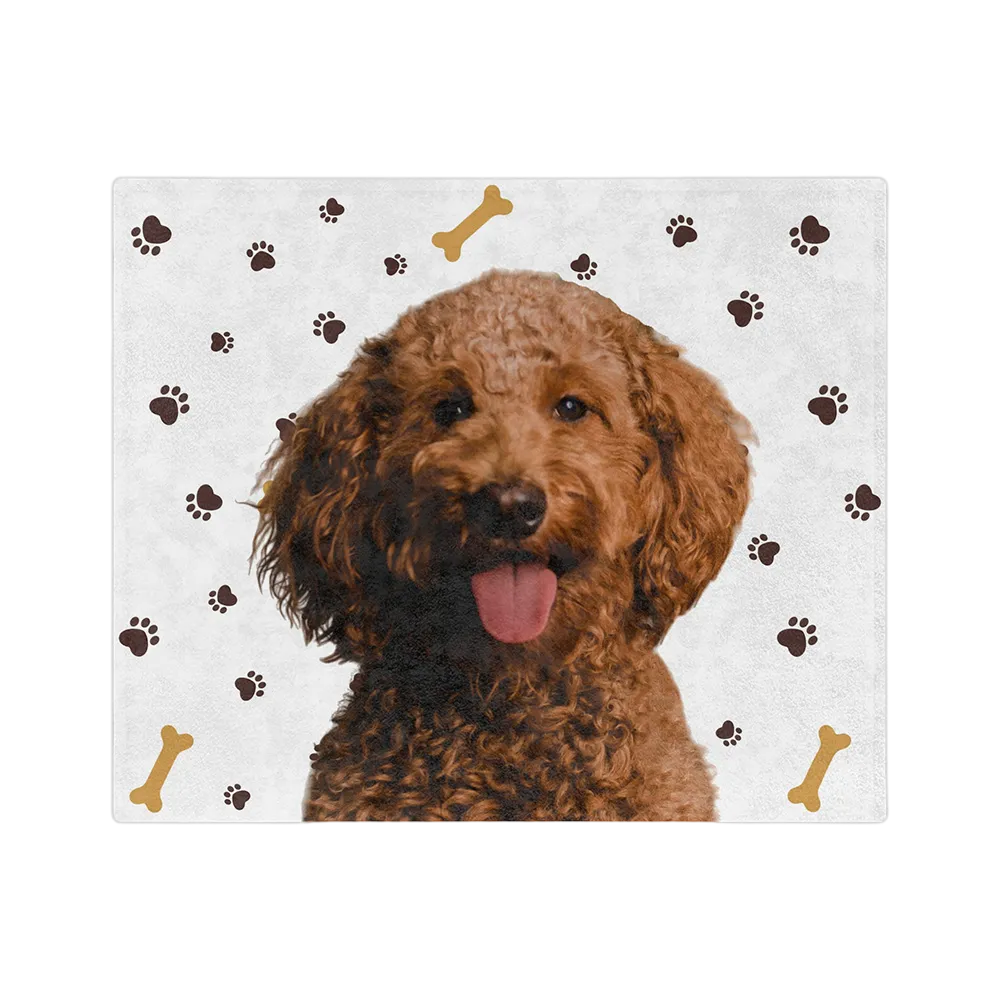 Customized Pet Art Blanket Hand Illustration 1 Pet