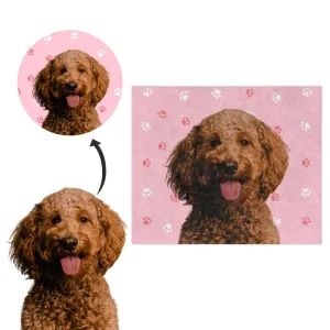 Customized Pet Art Blanket Hand Illustration 1 Pet