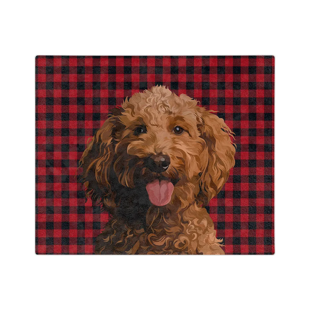 Customized Pet Art Blanket Hand Illustration 1 Pet