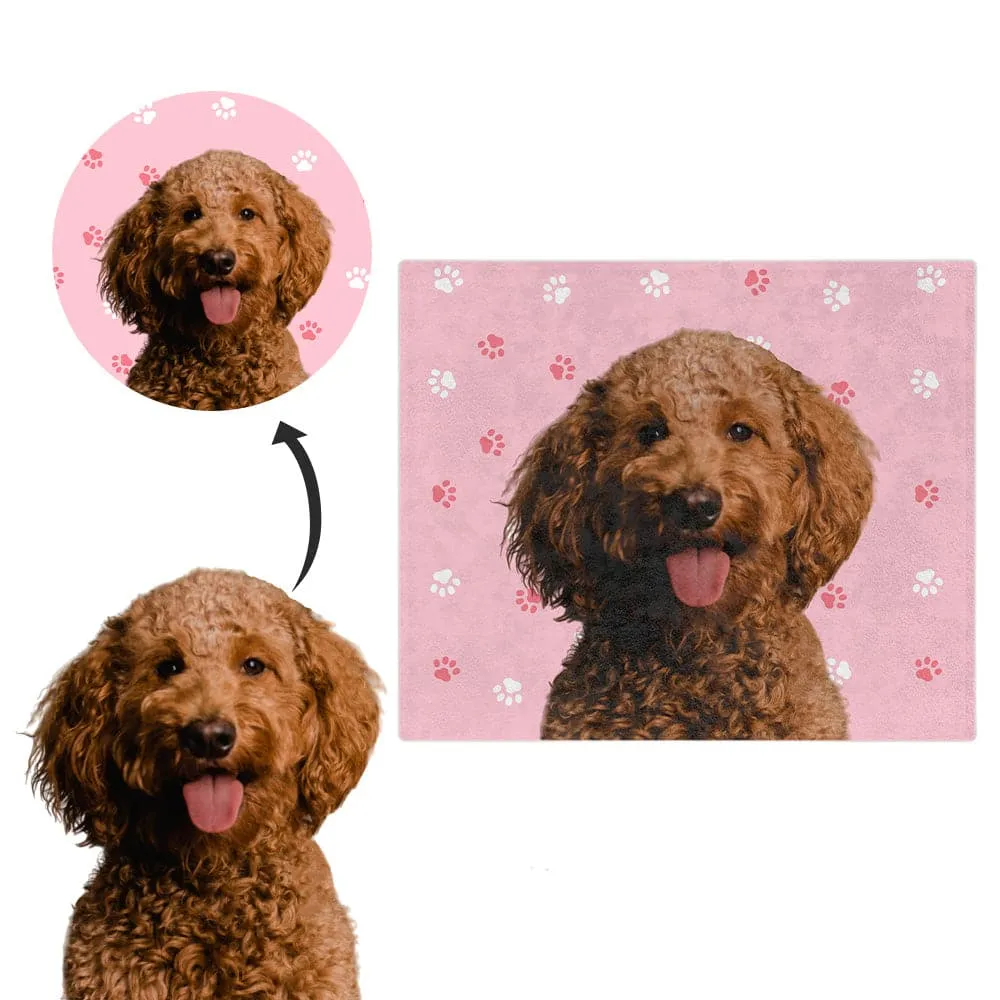 Customized Pet Art Blanket Hand Illustration 1 Pet