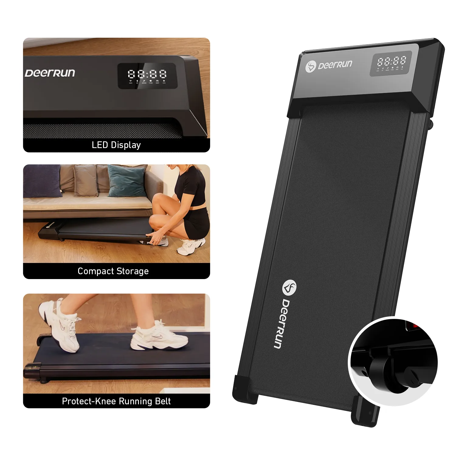 DeerRun Q1 Urban Under-Desk Treadmill with Remote Control