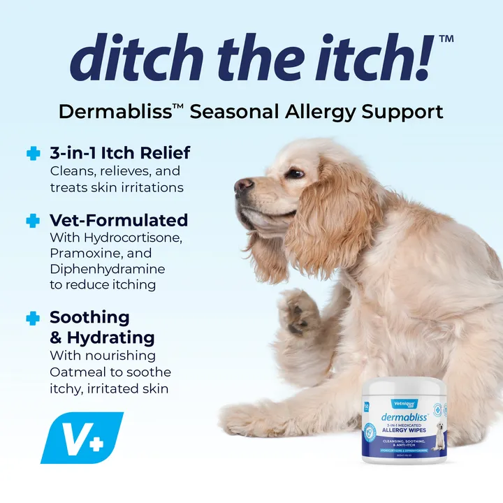 Dermabliss Medicated 3-in-1 Allergy Wipes 50ct