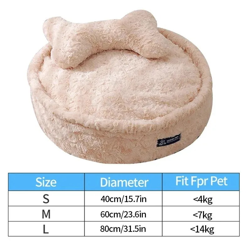 Dog Bed | Winter Pet Beds & Accessories | Fluffy Bedding Warm Mat Sofa for Dogs & Cats | Big Basket for Small Breeds & Puppies