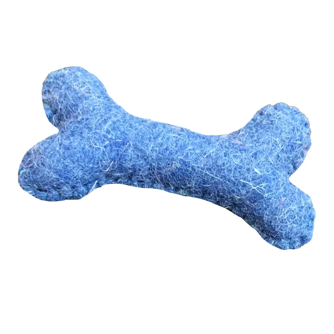 Dog Toy - Bone Shape  I Wool Felt | Pet Toy