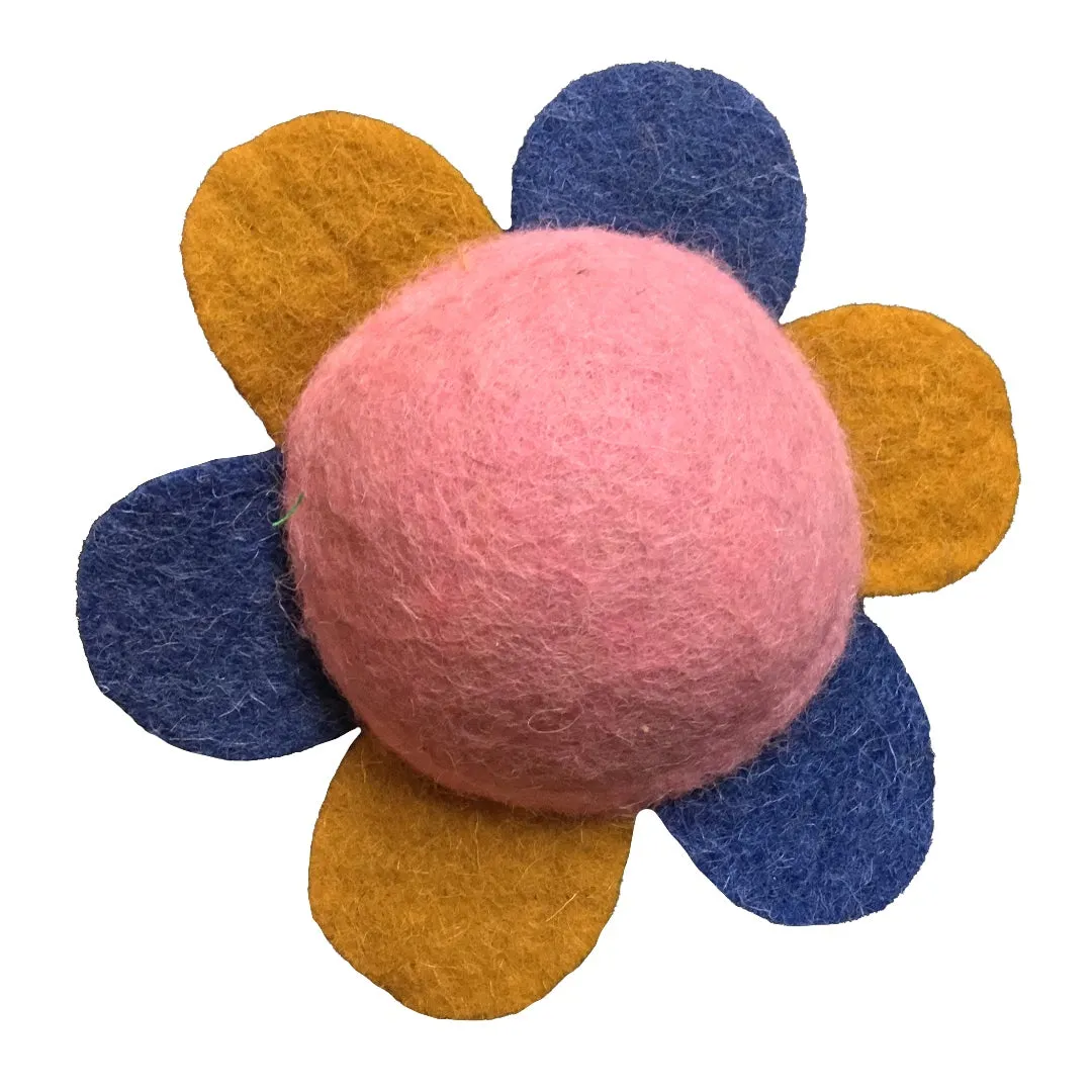 Dog Toy - Flower shape  I 100%  Wool Felt | Pet Toy