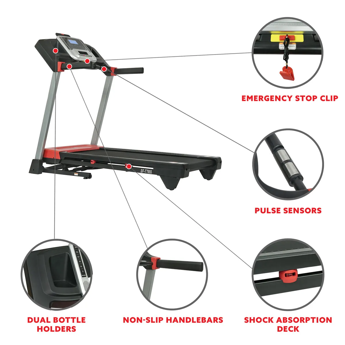Evo-Fit Incline Treadmill with Bluetooth and Dual Device Holders