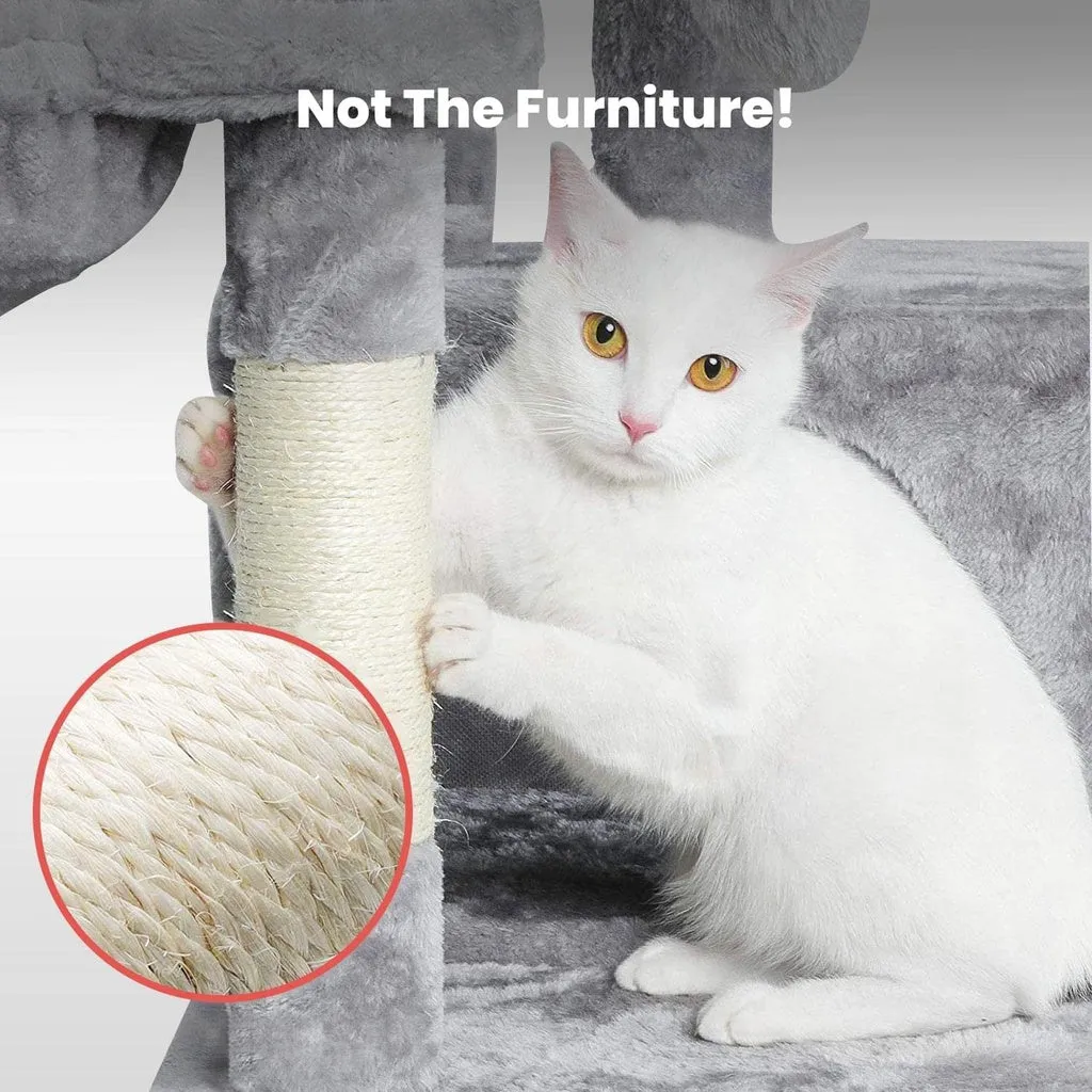 Floofi Plush Condo Cat Tree "170cm" [Grey]