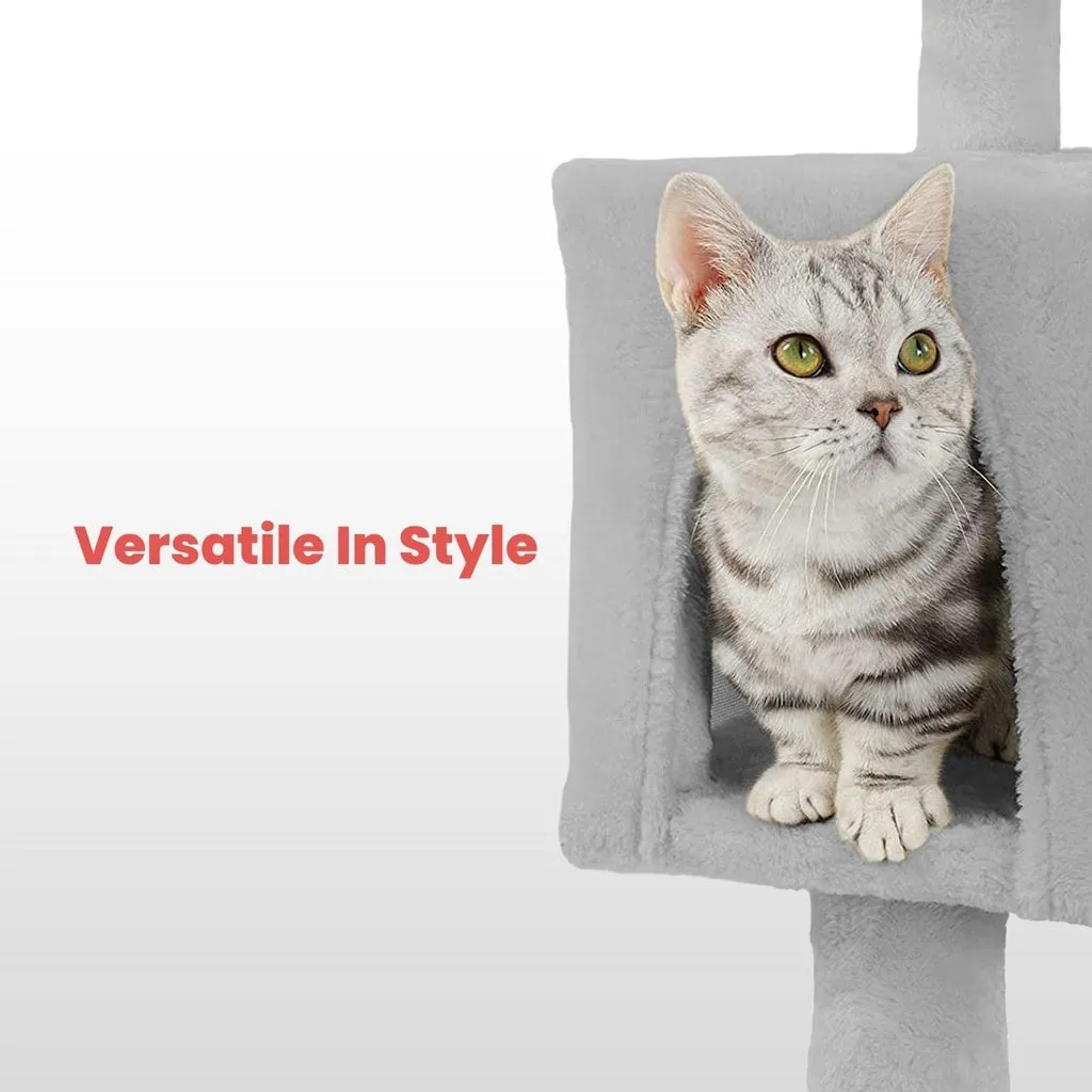 Floofi Plush Condo Cat Tree "170cm" [Grey]