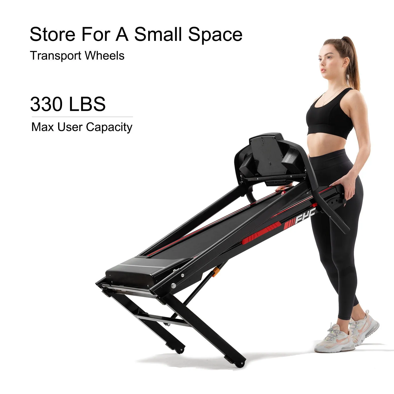 Folding Treadmills For Home - 3.5Hp Portable Foldable With Incline, Electric Treadmill For Running Walking Jogging Exercise With 12 Preset Programs, Indoor Workout Training Space Save Apartment