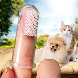 Handy Transparent Finger Cat Toothbrush