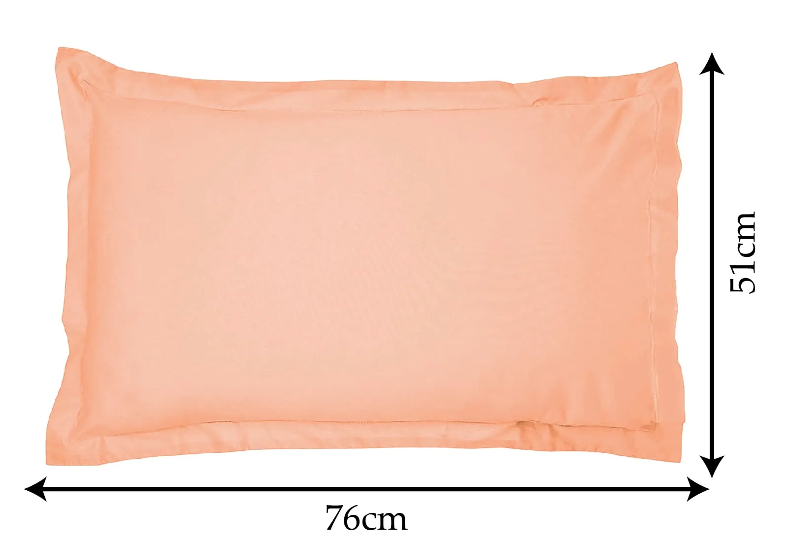 Heart Home Breathable & Soft Cotton Pillow Cover for Sofa, Couch, Bed - 29x20 Inch, Set of 4 (Peach) 52HH4034