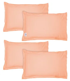 Heart Home Breathable & Soft Cotton Pillow Cover for Sofa, Couch, Bed - 29x20 Inch, Set of 4 (Peach) 52HH4034