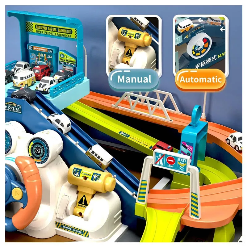 Kids Educational Car Race Tracks And Steering Wheel Toy Wj-686