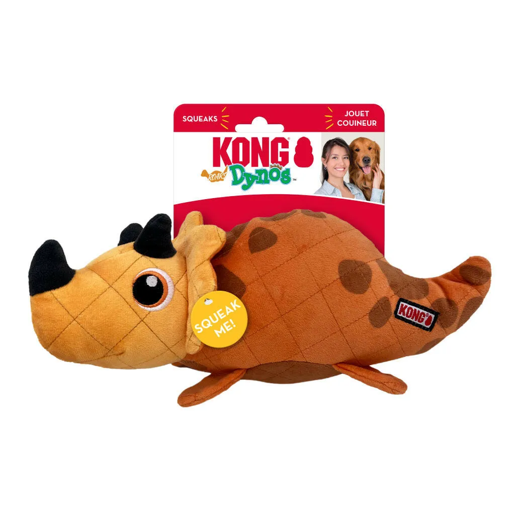 KONG Dynos Roars Squeaky Plush Toy For Dogs (medium/large)