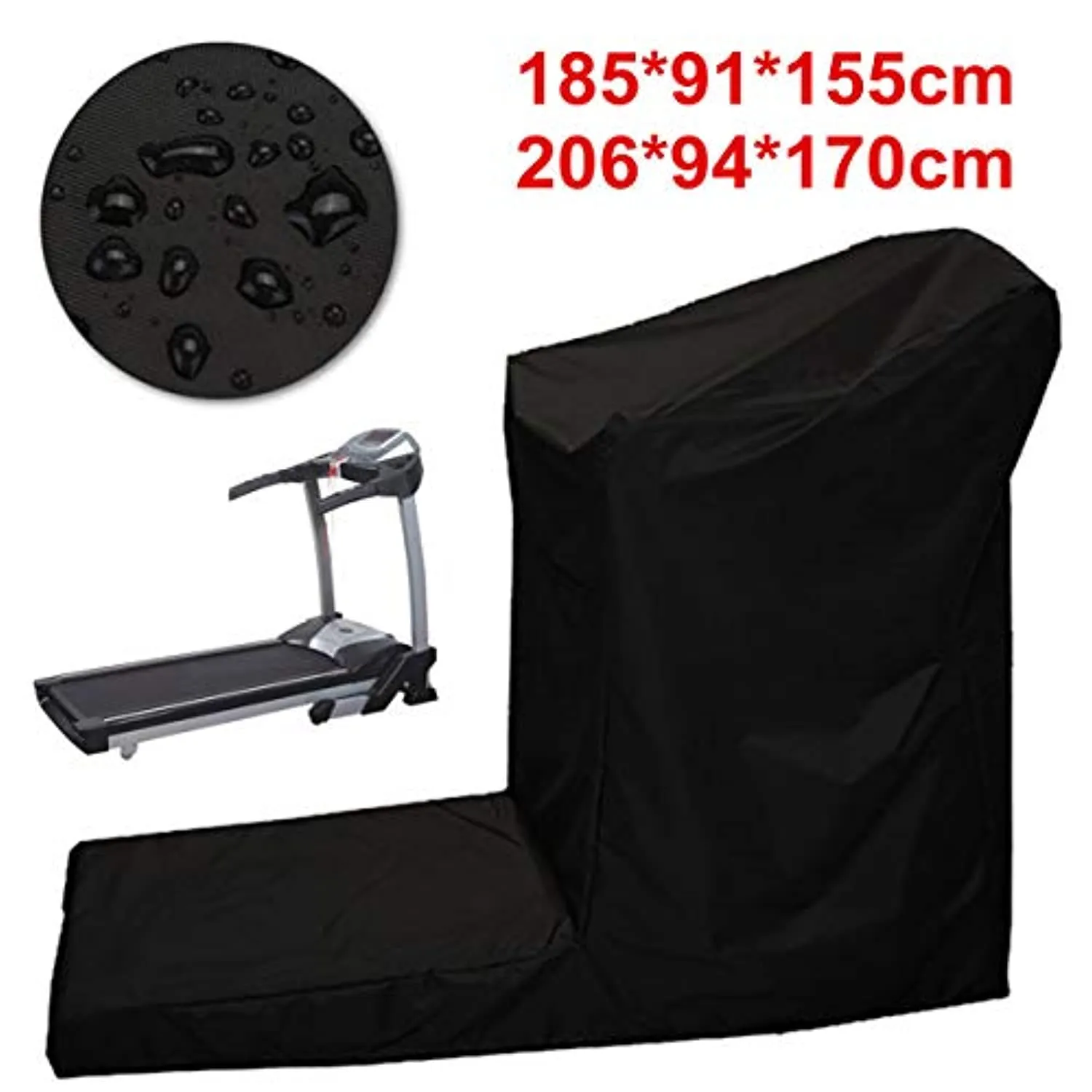 LKXHarleya Treadmill Cover, Non-Folding Sports Running Machine Cover Heavy Duty, Dustproof & Waterproof, Fitness Equipment Protective Cover for Indoor/Outdoor Use, 73" x 36" x 61"