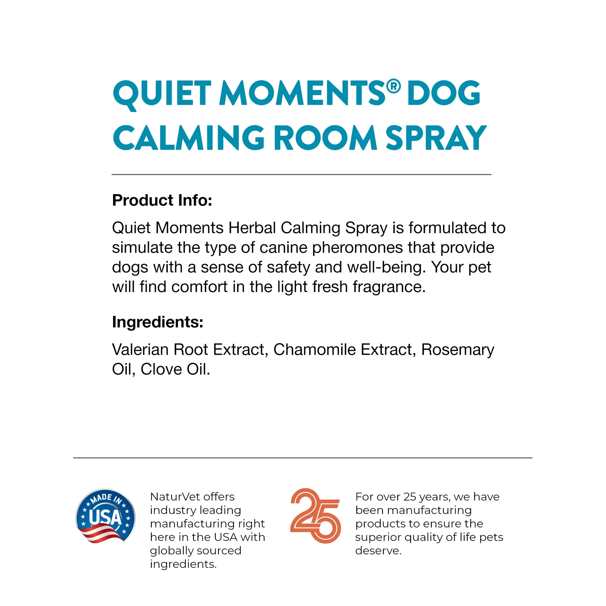 Naturvet Quiet Moments Calming Aid Room and Crate Spray