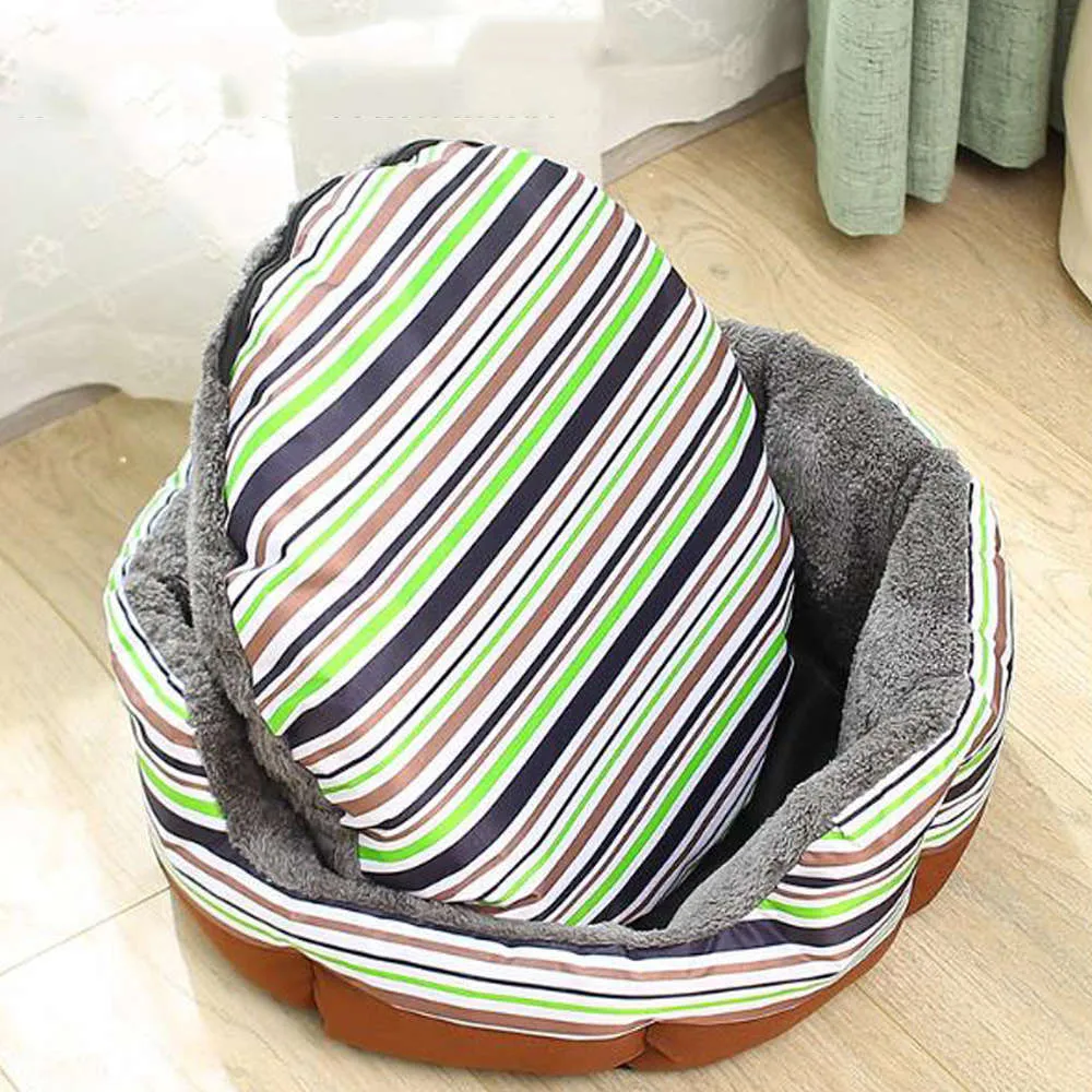 PAWS ASIA Supplier Dropshipping Best Quality Arctic Velvet Round Portable Washable Luxury Dog Bed Cat
