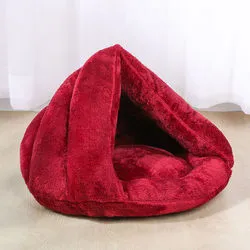 PAWS ASIA Suppliers Direct Sale Modern Half Enclosed Luxury Plush Soft Novelty Cute Removable Round Calming Cat Bed Sofa