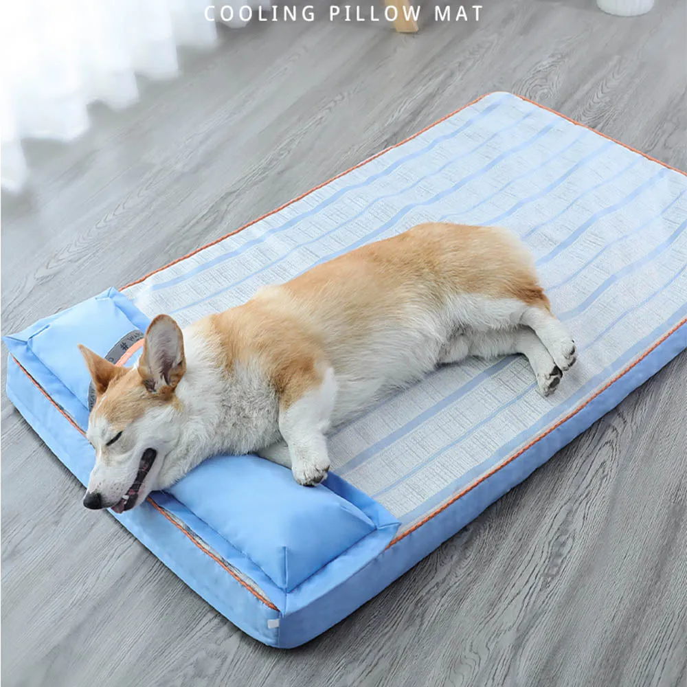 PAWS ASIA Suppliers Summer Cold Washable Luxury Big Dog Cooling Sofa Bed With Pillow