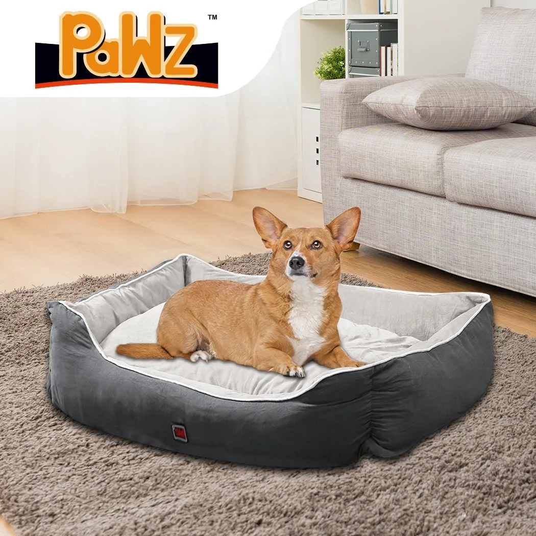 Pet Bed Mattress Dog Cat Pad Mat Puppy Cushion Soft Warm Washable L Grey