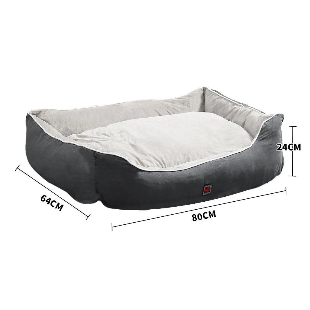Pet Bed Mattress Dog Cat Pad Mat Puppy Cushion Soft Warm Washable L Grey