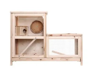 Pet Hamster Guinea Pig Ferrets Rodents Large Wooden Hutch with Run