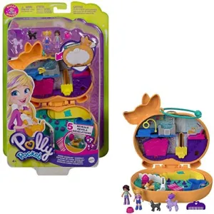 Polly Pocket Corgi Cuddles Compact with Pet Hotel Theme
