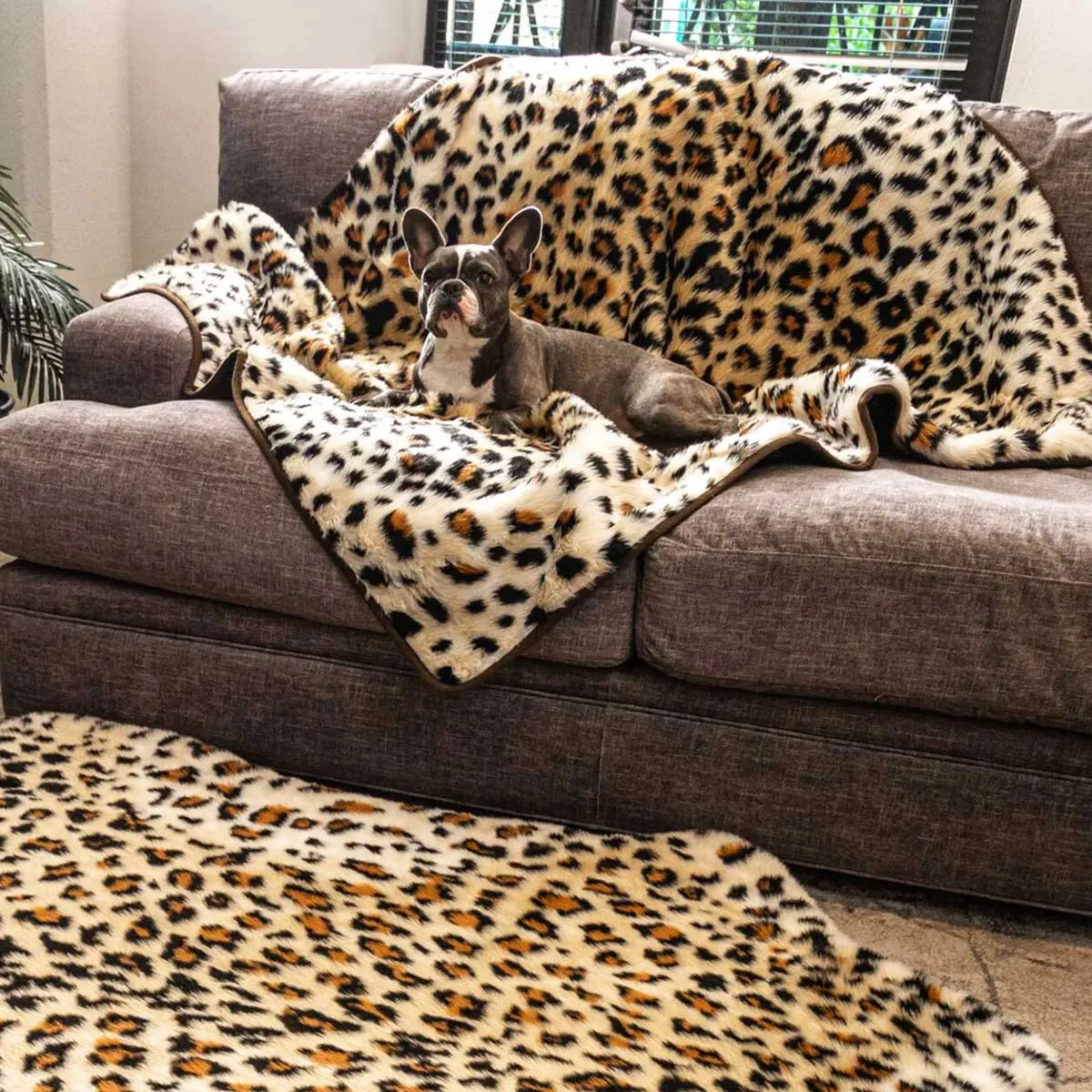 PupProtector Waterproof Throw Blanket - Cheetah Faux Print