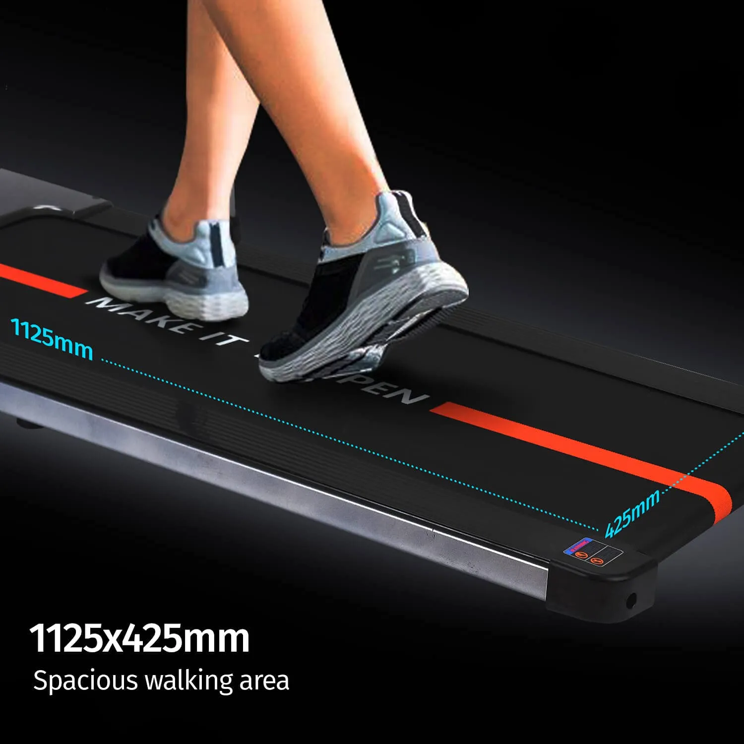 "Walking Pad | Maxpro WALK (PTM X1) Walking Pad Treadmill | Ultra Slim Smart Fold Running machine for home gym Under Desk | Remote controlled | User Weight 90kg | Speed 1 to 8 | Treadmill for home"