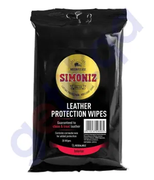 SIMONIZ LEATHER PROTECTION WIPES 20PK
