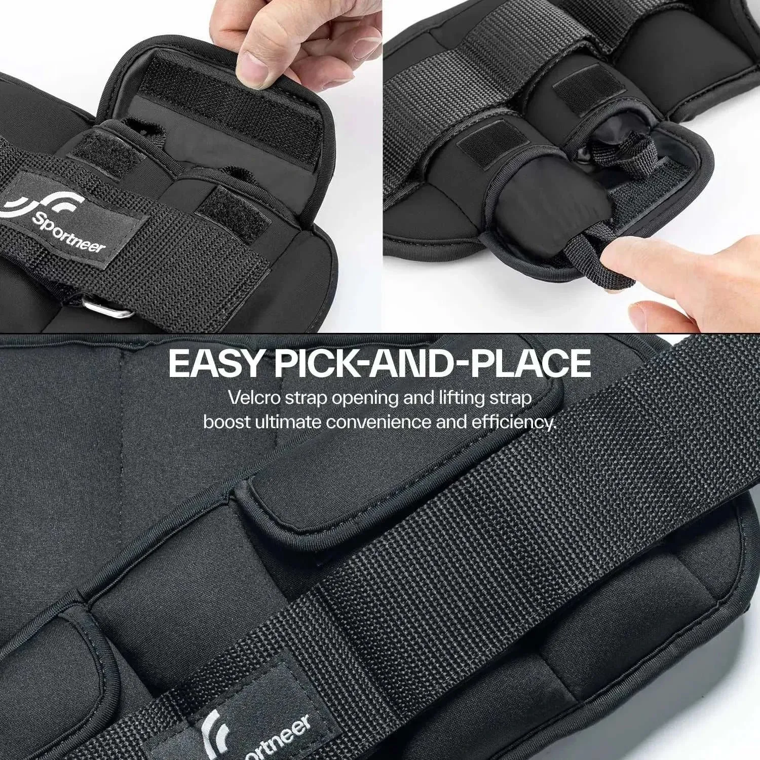 Sportneer Adjustable Wrist and Ankle Weights for Young Stroke Survivors - 1 Pair, 1-10 lbs, Perfect for Recovery and Fitness
